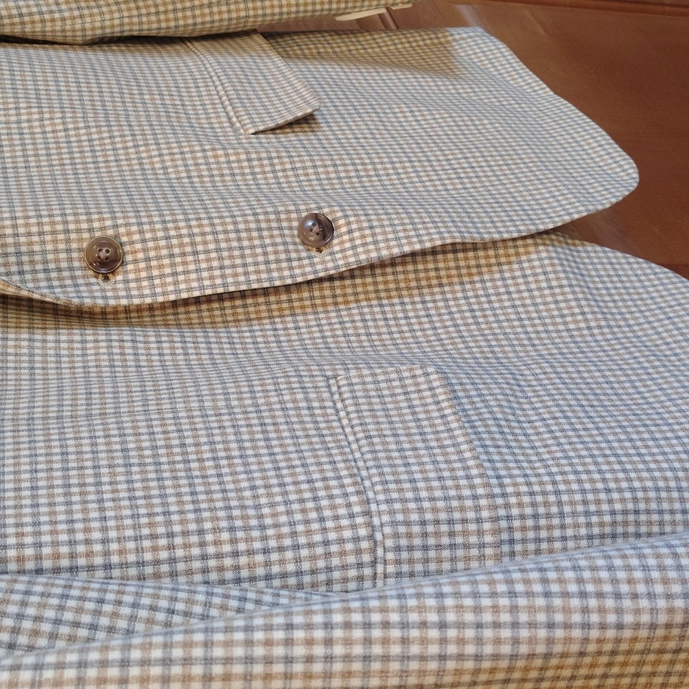 NWT Tommy Hilfiger Conrad Tan/Grey Sport Coat 44REG Flex - Picture 4 of 14